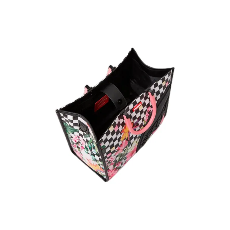 SPRAYGROUND Artificial Leather Tote Bag Shopping Bag Shoulder Bag Crossbody Bag Handbag Women's Black & Pink-4