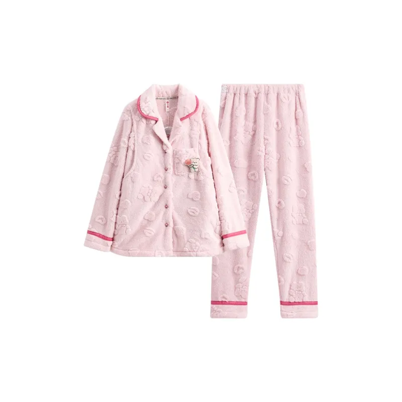 FENTENG Pajama Set Women's Light Pink-0