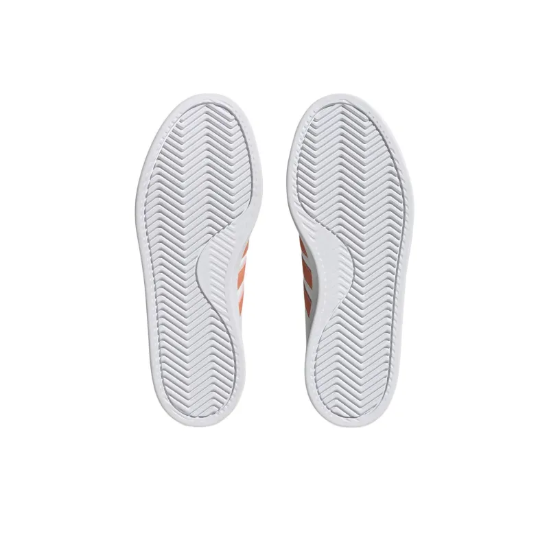 Adidas Neo GRAND COURT 2.0 Cushioning, Wear Resistant Low Top Skateboard Shoes Women's White Orange-4