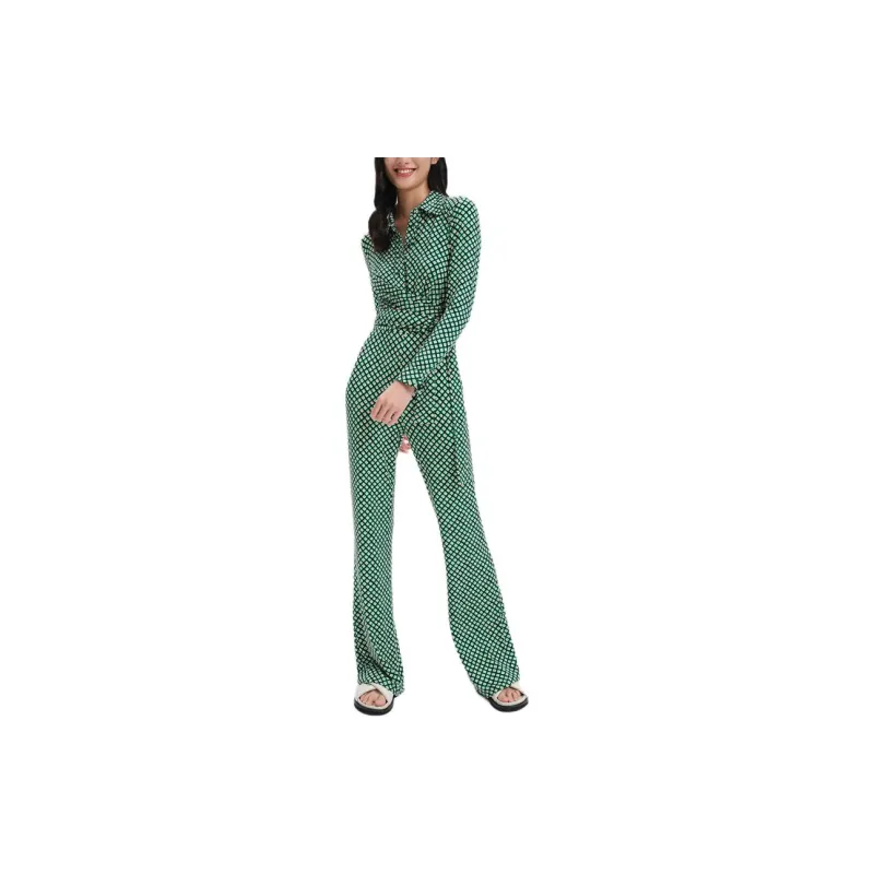 DVF Diane Von Furstenberg SS23 Jumpsuit Women's Green-2