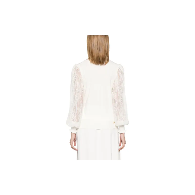 Twinset Dual use Lace sleeves Sweater-1