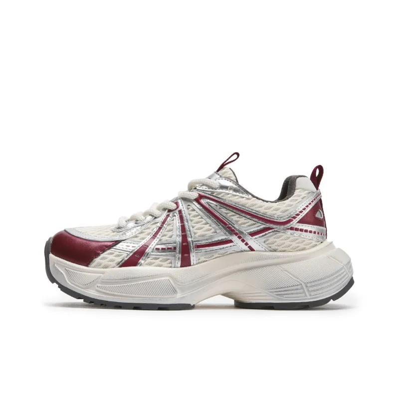 Hotwind Chunky Sneakers Women's Beige Red-0