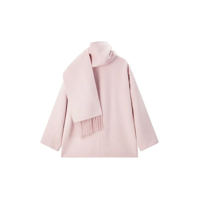 LEDIN Coats Women's Warm Light Pink-1