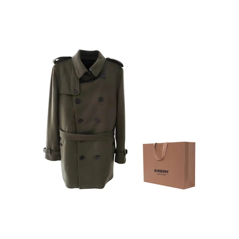 Burberry Wool Cashmere Trench Coat-9
