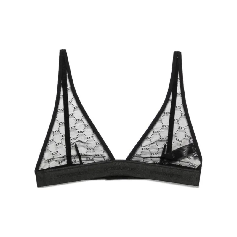 DSQUARED 2 Logo lace Triangle Bra-0