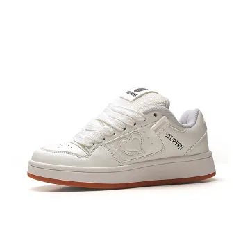 STUR YSN Low Top Skateboard Shoes Women's White Natural Rubber