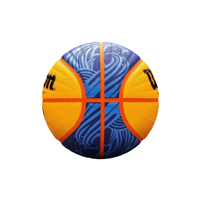 Wilson x FIBA PU Basketball Blue Yellow Size 6 Training Women's-3