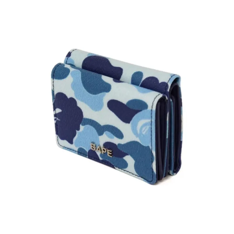 A BATHING APE Cotton Wallet Regular Unisex Blue-1