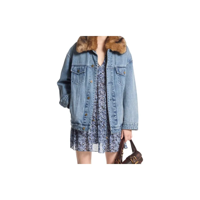 MICHAEL KORS FW24 Denim Jacket Women's Denim Blue-1