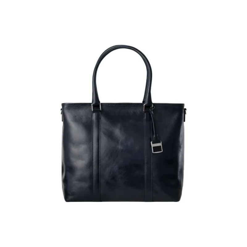 SAMSONITE Cow Leather Tote Bag Shopping Bag Shoulder Bag Crossbody Bag Handbag Unisex Marine Blue-0