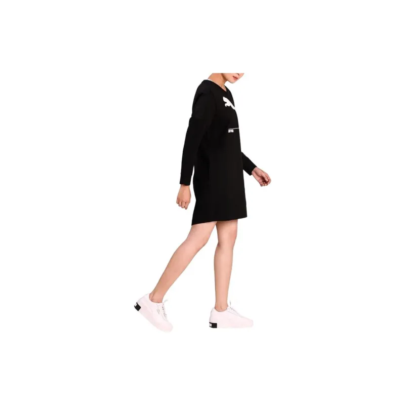 PUMA Long Sleeved Dresses Women's Black-2