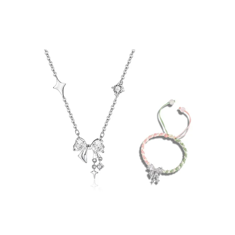MAGICPOLE 925 Sterling Silver With 999 Fine Silver And Zircon Necklaces Women's Silver-11