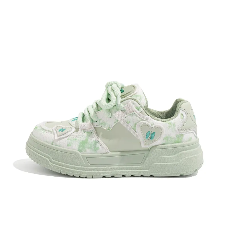 HUANQIU Thermal Breathable Coverage Low Top Skateboard Shoes Women's Cherry Blossom Pink-7