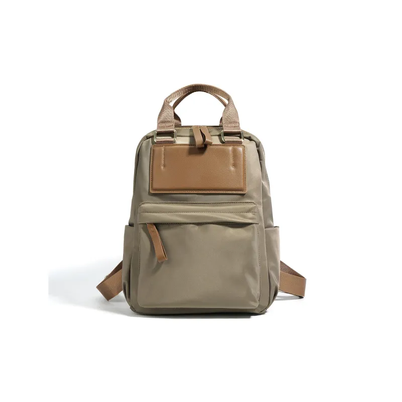 NIUMJ Top Grain Cow Leather Backpack Regular Women's Multicolor-5