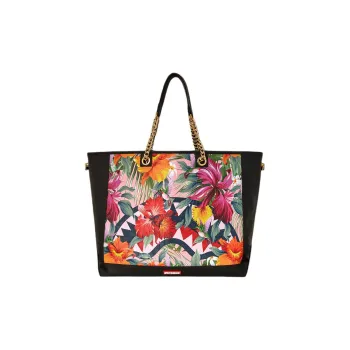 SPRAYGROUND Artificial Leather Tote Bag Shopping Bag Shoulder Bag Handbag Women's Black & Multicolor