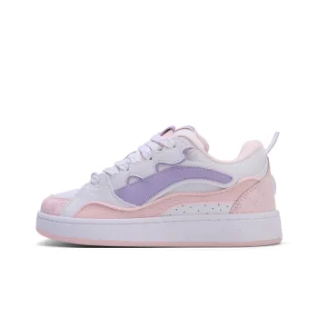 GLO BULL Skateboard Shoes Women's Low Top White Purple Pink