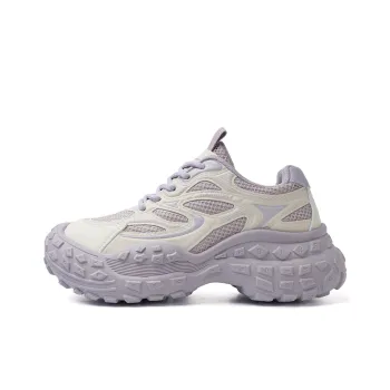 Warrior Lightweight Low Top Chunky Sneakers Women's Beige Purple 1.0