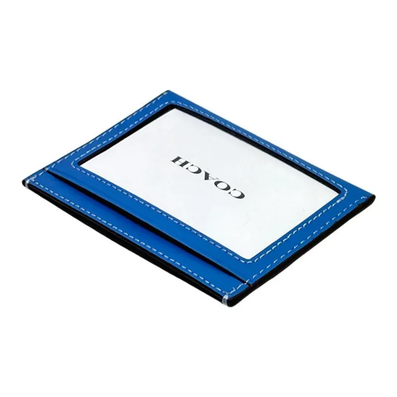 COACH Card Case Cow Leather Card Holder Card Holder Women's Blue-3