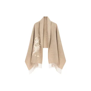 Shanghai Story 100% Sheep Wool Shawls Women's Furong 4 Colors