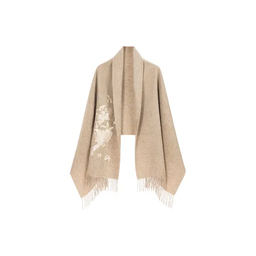 Shanghai Story 100% Sheep Wool Shawls Women's Furong 4 Colors