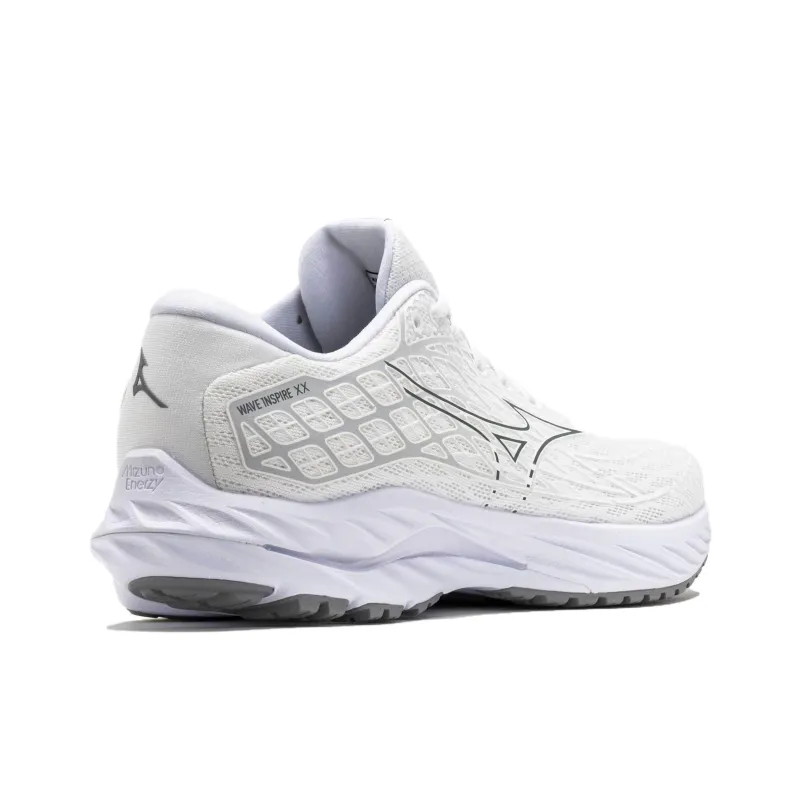 Mizuno Wave Inspire 20 Slip Resistant, Abrasion Resistant, Breathable Low Top Training Shoes Men's White-3