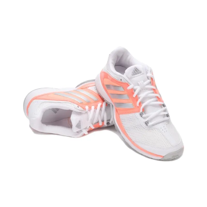 Adidas Barricade Anti Slip Wear Resistant Low Top Tennis Shoes Women's White-2