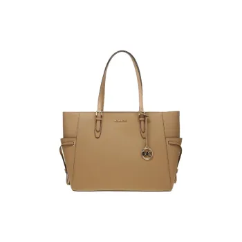 MICHAEL KORS Gilly Saffiano Leather Tote Bag Shopping Bag Shoulder Bag Handbag Large Size Women's Camel