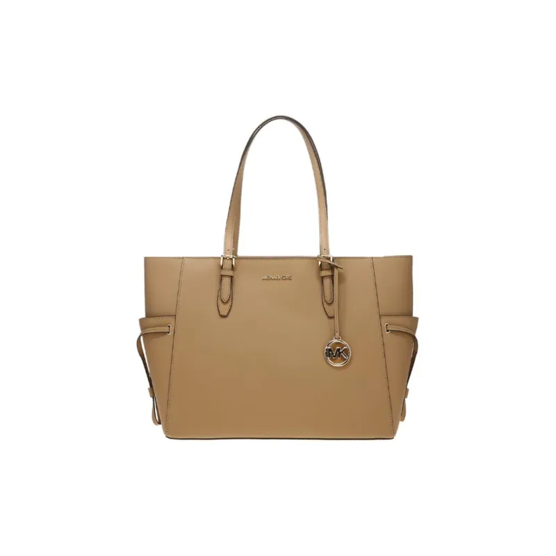 MICHAEL KORS Gilly Saffiano Leather Tote Bag Shopping Bag Shoulder Bag Handbag Large Size Women's Camel-0