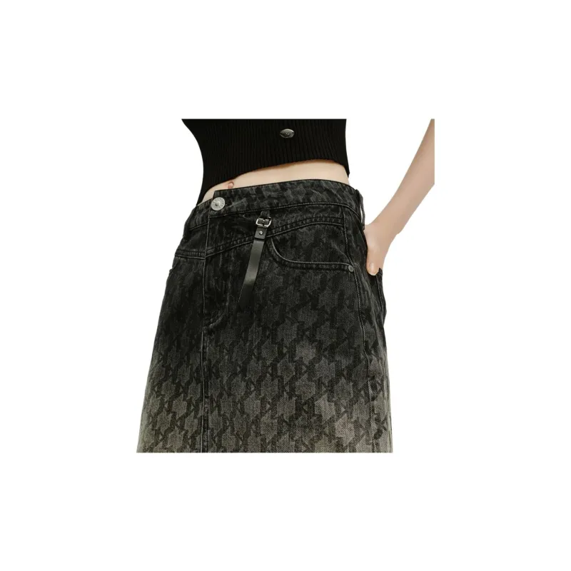 KARL LAGERFELD SS24 Denim Short Skirts Women's Black-4