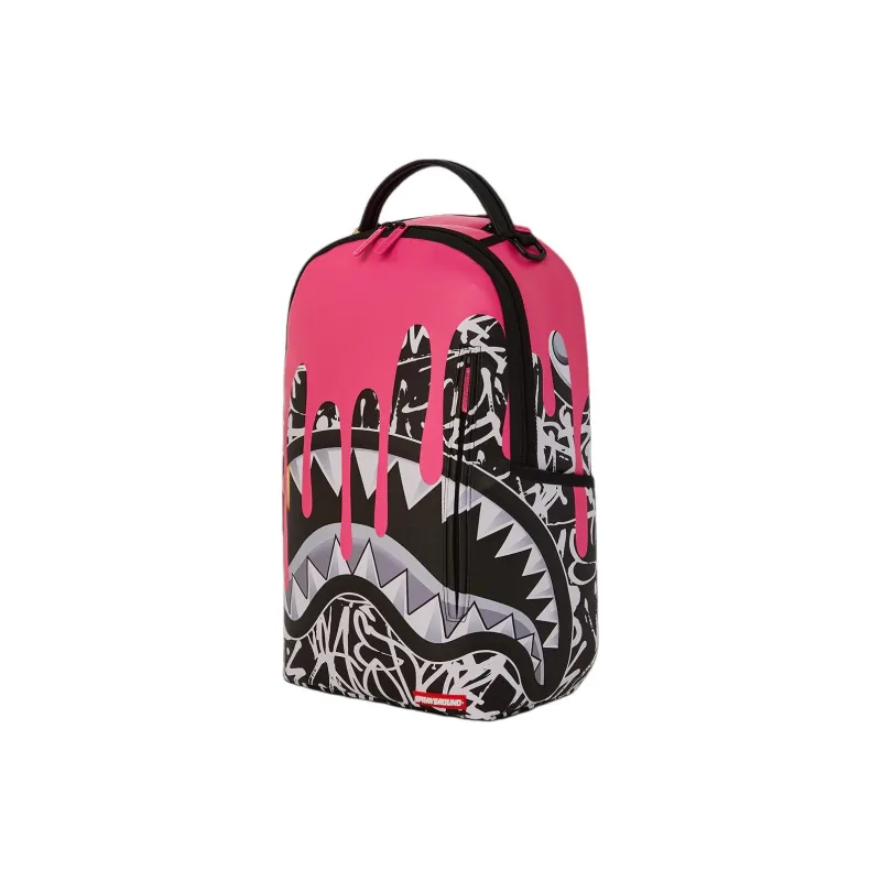 SPRAYGROUND Artificial Leather Backpack Women's Pink Black-1