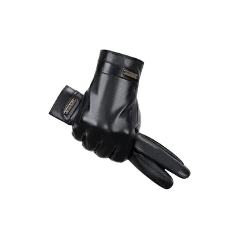 PIERRE CARDIN Sheepskin Gloves Men's Black