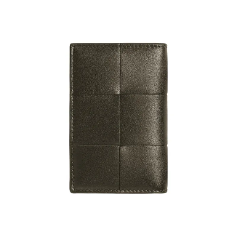 Bottega Veneta CASSETTE Calfskin Card Holder Men's Cream & Khaki-2