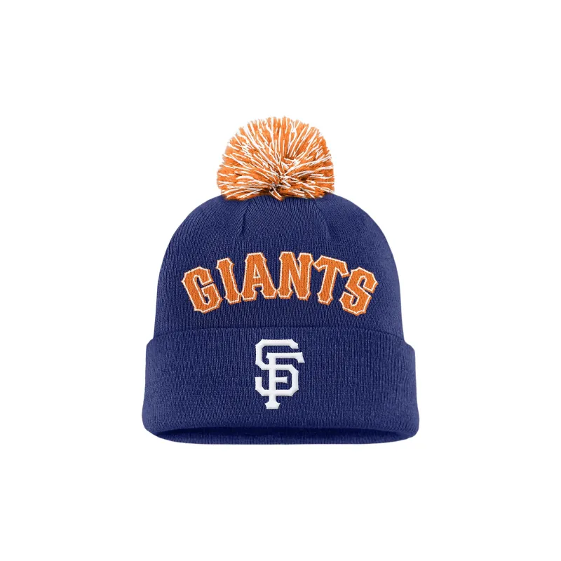 Nike San Francisco Giants Peak Men's Nike Mlb Cuffed Pom Beanie-0
