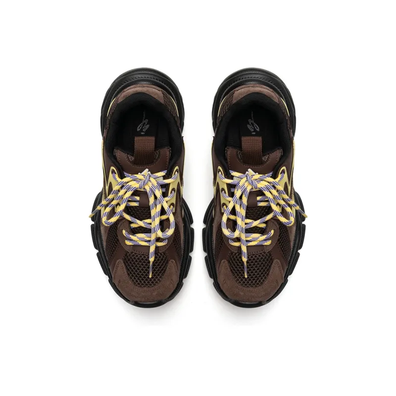 Mule Donkey Lightweight Height Increasing Low Top Chunky Sneakers Unisex Coffee Brown-5