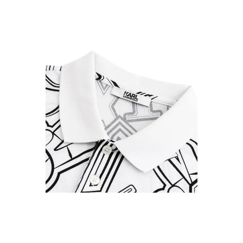 KARL LAGERFELD SS24 Polo Shirt Men's Raw White-1