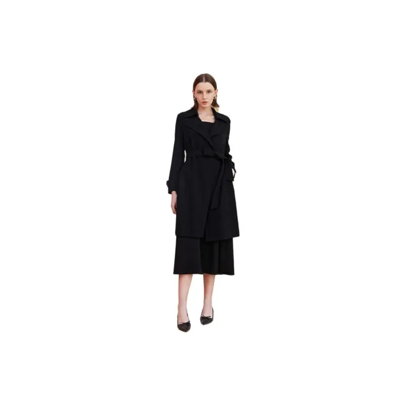 GOELIA Trench Coat Women's Black-2