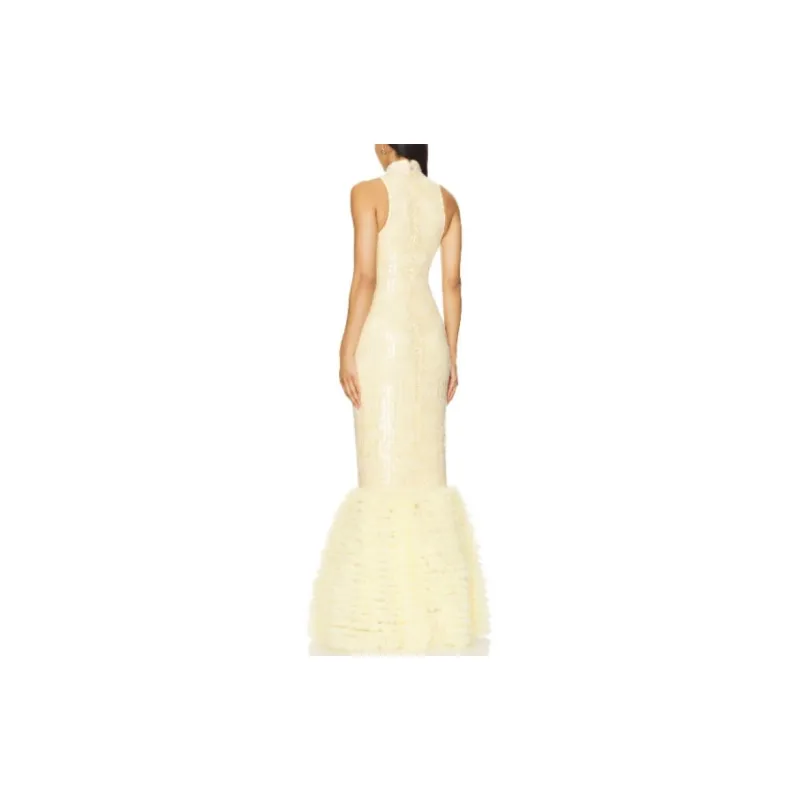 Rotate Sleeveless Dress Women's Light Yellow-1