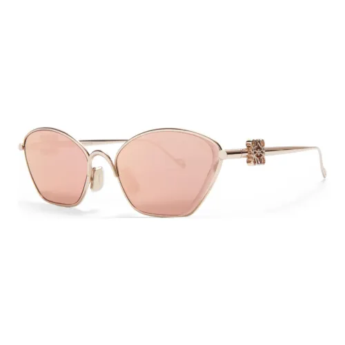 LOEWE Metal Irregular Shape Sunglasses Women's Gold
