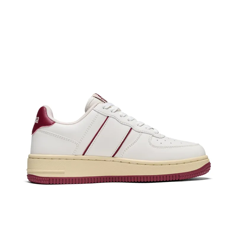 Kappa Anti Slip Wear Resistant Low Top Skateboard Shoes Women's Classic White-1