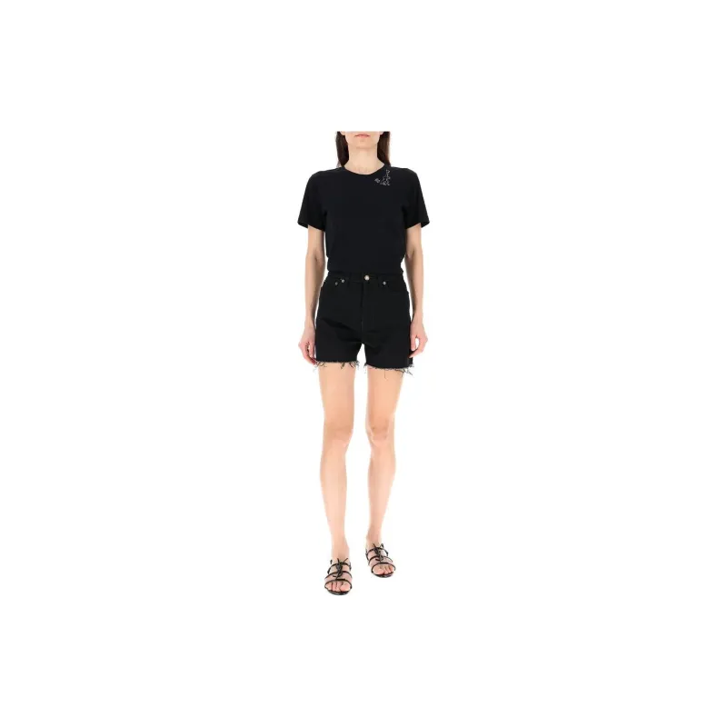 SAINT LAURENT T Shirts Women's Black-2