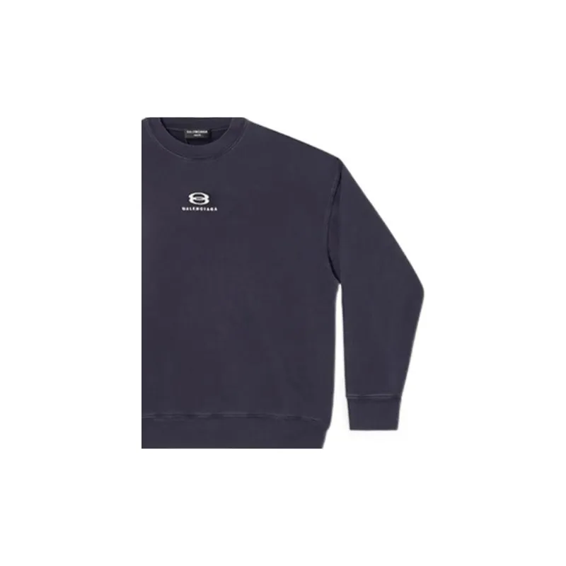 Balenciaga SS22 Sweatshirt Loose Fit Style Men's Navy Blue-3