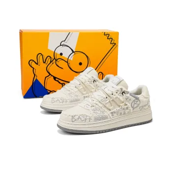 The Simpsons Canvas Shoes Unisex Low Top Beige Black/Avocado Green/Beige/Tomato Scrambled Egg/Classic Black Red/Romantic Cherry Blossom Pink/Mismatched
