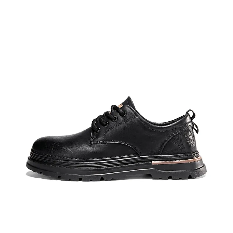 ARTHURBUILL Men's Casual Shoes Men Low Top Black Khaki-4