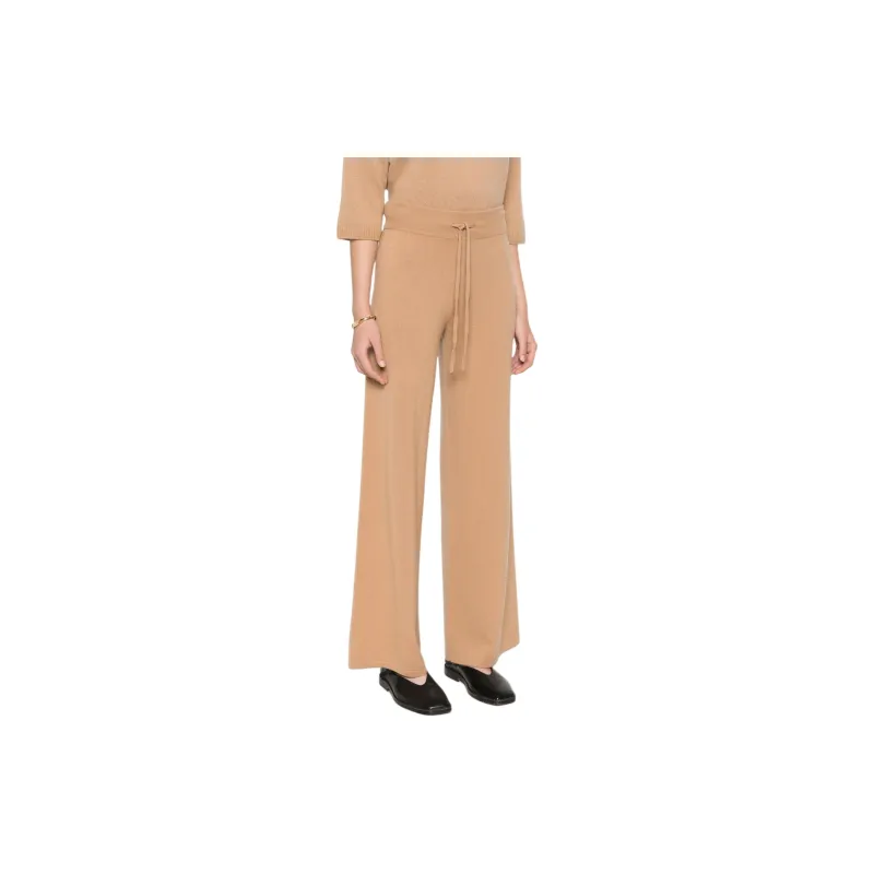Lisa Yang FW24 Knitted Sports Pants Women's Camel Brown-3