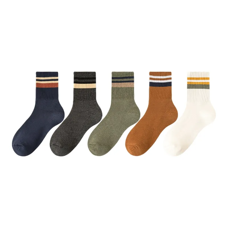 MIIOW Mid Calf Socks Men's 5 Pack-30