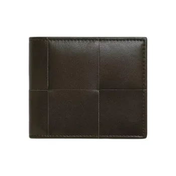 Bottega Veneta Calfskin Wallet Men's Cream & Dark Brown