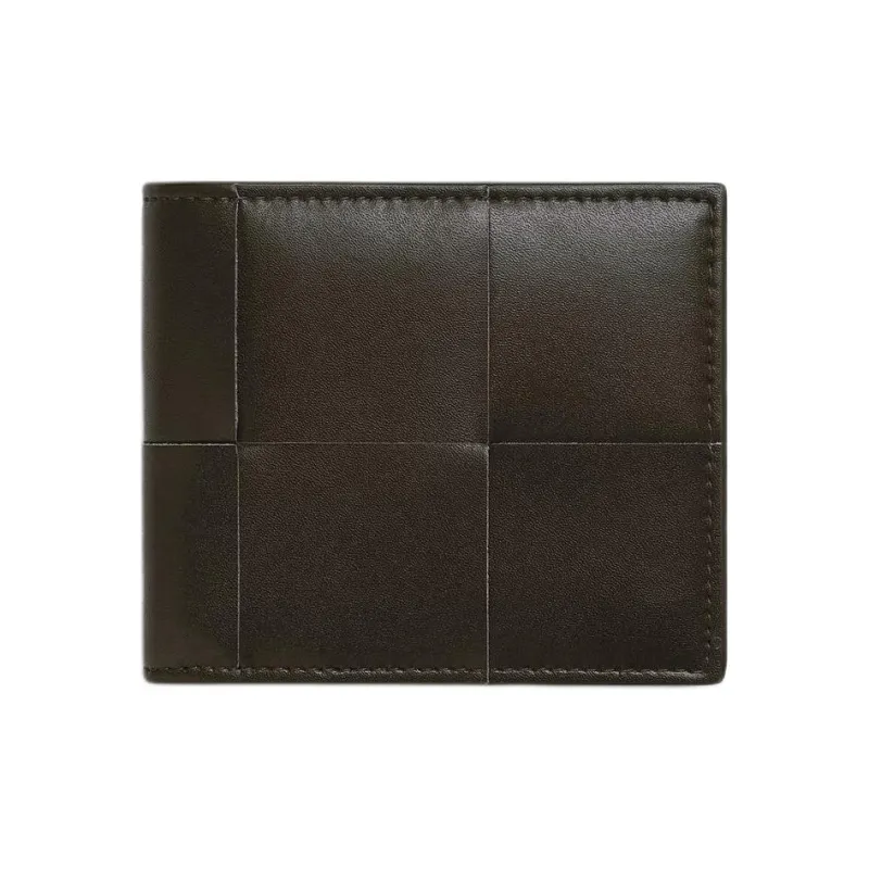 Bottega Veneta Calfskin Wallet Men's Cream & Dark Brown-0