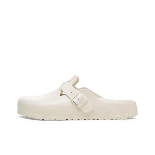 Birkenstock Boston Closed Toe Slippers Unisex White Regular