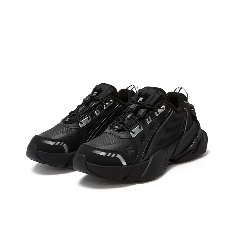 FILA FUSION TI 22 Abrasion Resistant Low Top Casual Shoes Women's Black-2