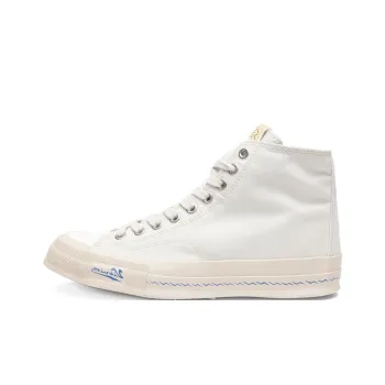 Visvim Abrasion Resistant Slip Resistant High Top Canvas Shoes Men's White